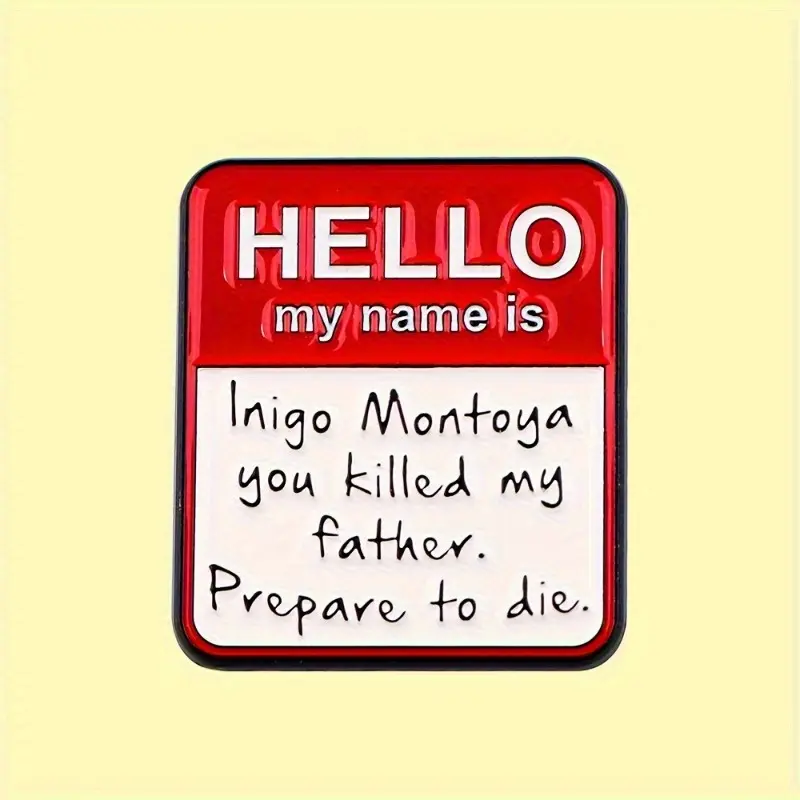2pcs Inigo Montoya Enamel Cartoon Character Brooch Pin - Enamel Lapel Pins Collectible Pins Fashionable Zinc Alloy Lapel Pin for Backpacks, Briefcases, Clothing Accessories - Unique Gift for Fans, Collectors, and Enthusiasts