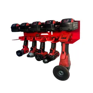 Heavy-Duty Drill & Battery Rack – Compatible with Milwaukee 18V