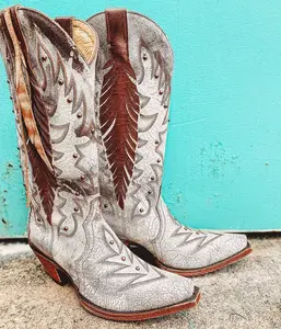 Yippee Ki Yay by Old Gringo Shanty Boots in Snow