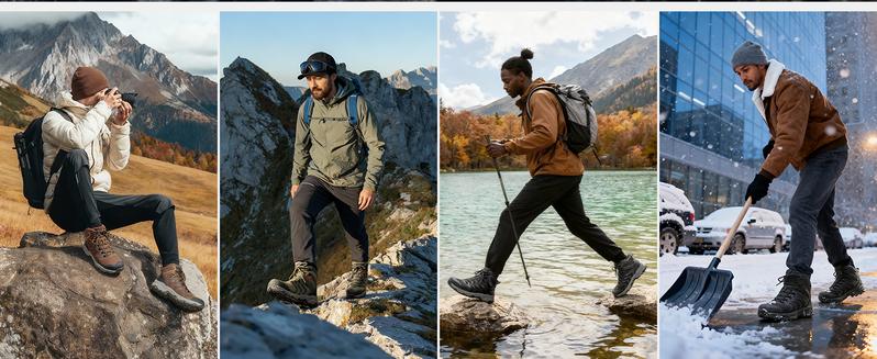 NORTIV 8 Men's Armadillo 3.0 Waterproof PRO Hiking Boots All Seasons Lightweight Non-Slip Arch Support Trekking Camping Ankle Boots Outdoorfun NORTIV 8 Men's Armadillo 3.0 Waterproof PRO Hiking Boots All Seasons Lightweight Non-Slip Arch Support Trekking Camping Ankle Boots Outdoorfun