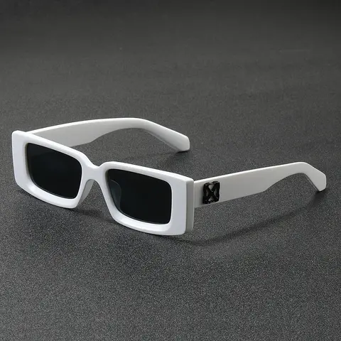ShineThru Unisex Vintage Rectangle Classic Sunglasses - Single Pair Full Rim Thick-Frame PC UV-Protection Eyewear, Ideal for Daily Wear, Street Photography, Fashion Accessory