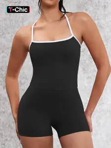 Women's Fitness Outdoor Casual Sports Tank Top Shorts Yoga Set, Sleeveless Exercise, Comfortable and Breathable Workout Wear, Perfect for Gym and Daily Use