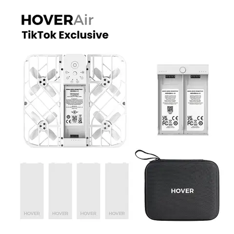 HOVERAir X1 TikTok Exclusive Pocket-Sized Electronic Quadcopter Self-Flying Camera Drone, 125g Lightweight, 2.7K Recording, Follow-Me Tracking, Palm Takeoff, 5 Smart Flight Modes, VIO & ToF Sensors, 12-Month Warranty (for Casual Content Creators)