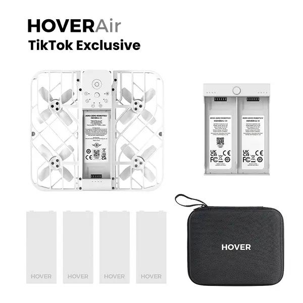 HOVERAir X1 TikTok Exclusive Pocket-Sized Self-Flying Camera Drone, 125g Lightweight | 2.7K Video, Follow-Me Tracking, Palm Takeoff, 5 Smart Flight Modes, VIO & ToF Sensors, 12-Month Warranty