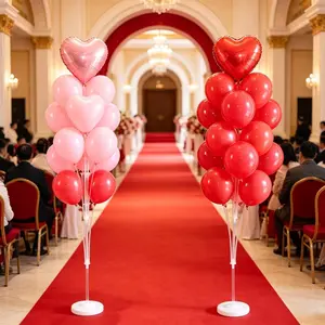 2-Pack Graduation Kids Birthday Balloon Stands, Anniversary Wedding Party Decor, Stable Water-Filled Base, Event Decoration Setup