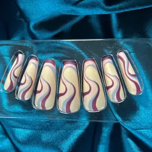 Jaara InstantGlam LONG/XL Re-useable Press-On Nails - Versatile Nail Art, Glue-On and Adhesive Tab Options included | Easy Removal Experience | 10 Sizes- 24 Pieces