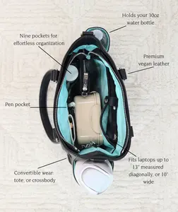 White Elm Carina Tote Bag - Almond Color, Adjustable Strap, Top Handle, Top Pocket, Versatile Design, Versatile Use