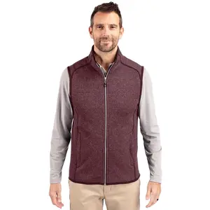 Cutter & Buck Mainsail Sweater-Knit Mens Full Zip Vest