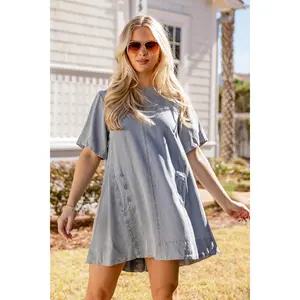 Bright Spirit Denim Mini Dress