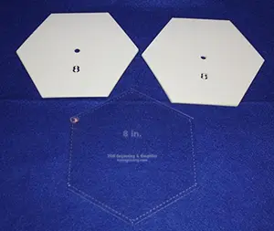Mylar 8 Inch Hexagon (Each Side Measures 4 inches) - Quilting / Sewing Templates