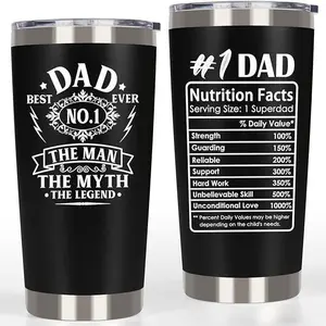 Gifts for Dad Tumbler, Christmas Gifts from Kids Daughter Son - Best Dad Ever Gift, Birthday Gift for Father,#1 Dad Cup Tumbler, 20oz