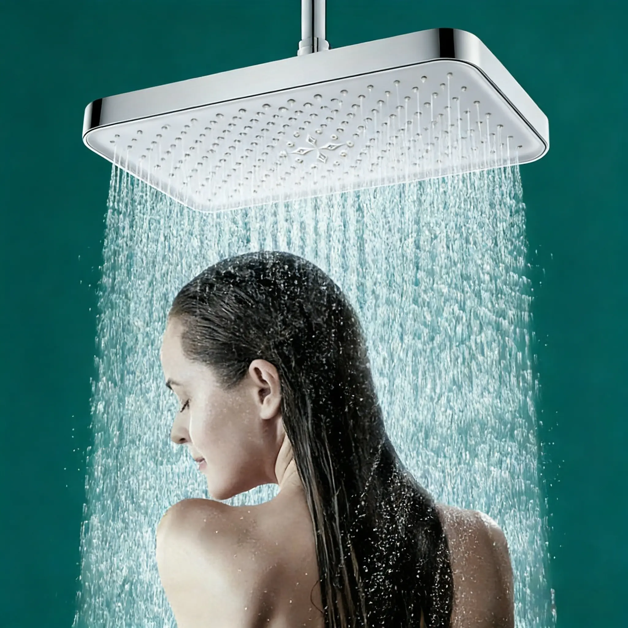 Rain Shower Head, Rainfall Shower Head, High Pressure Shower Head, High Pressure Showerhead, Bathroom Fixed Shower Head, Bathroom Shower Sprinkler, Bathroom Accessories, Powerful Shower Heads High Pressure