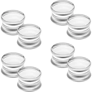 6G-30mm  Solid Gauges for Ear Tunnel Plugs Stretcher lightweight Plugs Clear Double Flared  Tunnels Earrings for Women Men