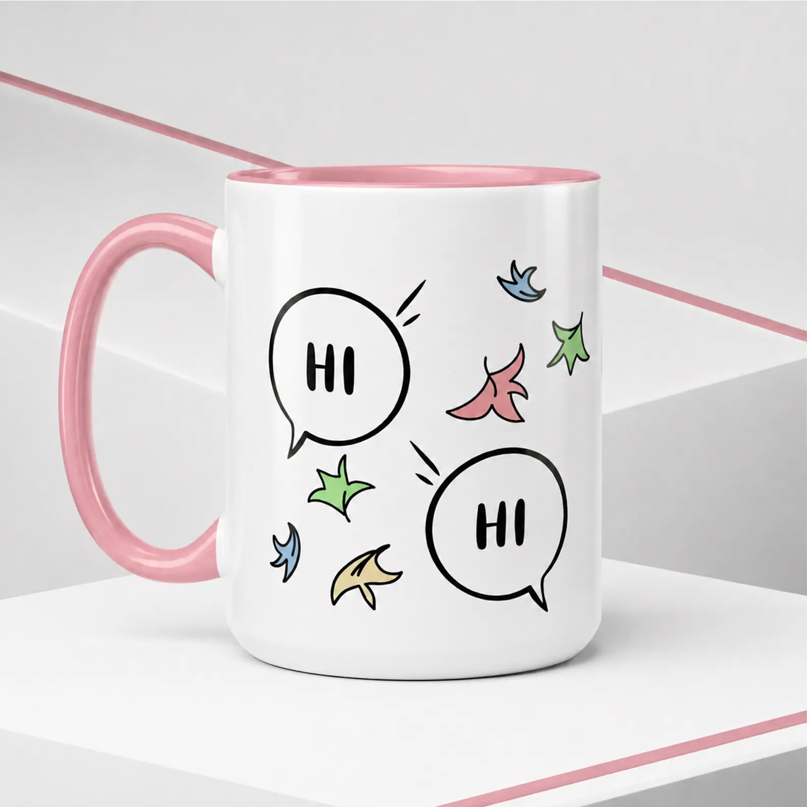 Heartst0pper HI Accent Coffee Mug (11, 15oz), Joe Locke Kit Connor Nick And Charlie Leaves Alice Oseman Queer LGBTQ+ Mug