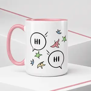 Heartst0pper HI Accent Coffee Mug (11, 15oz), Joe Locke Kit Connor Nick And Charlie Leaves Alice Oseman Queer LGBTQ+ Mug