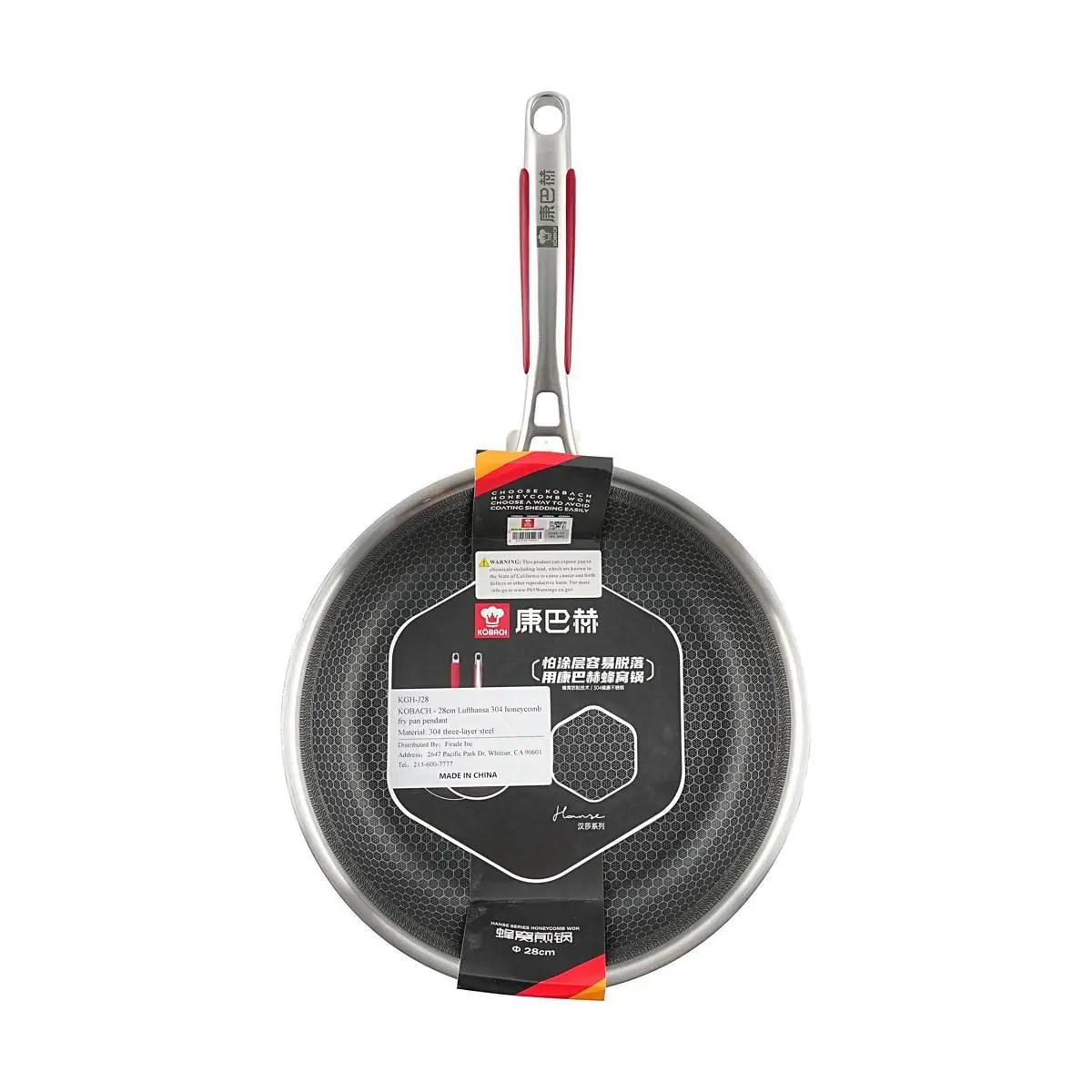 KÖBACH 304 Stainless Steel Honeycomb Frying Pan 28cm KÖBACH 304 Stainless Steel Honeycomb Frying Pan 28cm