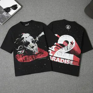 Hell Star Graphic T Shirt Pure Cotton Y2K Streetwear TikTok Viral Skull Star Print Grunge Hip Hop Harajuku Unisex Oversized Summer Casual Tee
