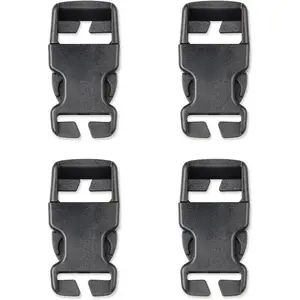 Plastic Buckle Repair Kit Quick Release Buckles No Sewing Required for Backpack Bag (4pcs Black,25 mm)