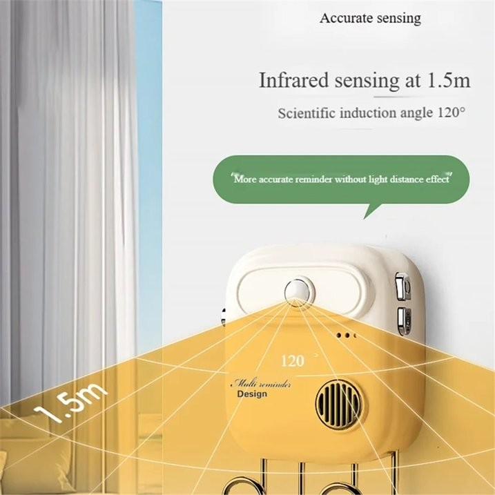 Outgoing Reminder Device, Smart Voice Home Reminder Device, Anti-Forget Key Carrying Device for the Elderly, with Sensing Function (exclude battery)