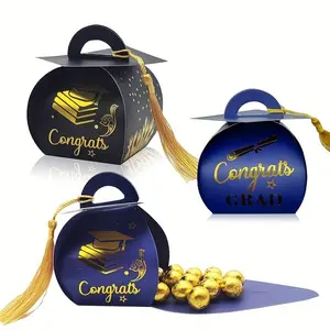 Graduation Gift Box Set, Creative Doctor Hat Design Party Favors, Ideal Graduation Season Candy Storage Solution, Perfect for Celebrations