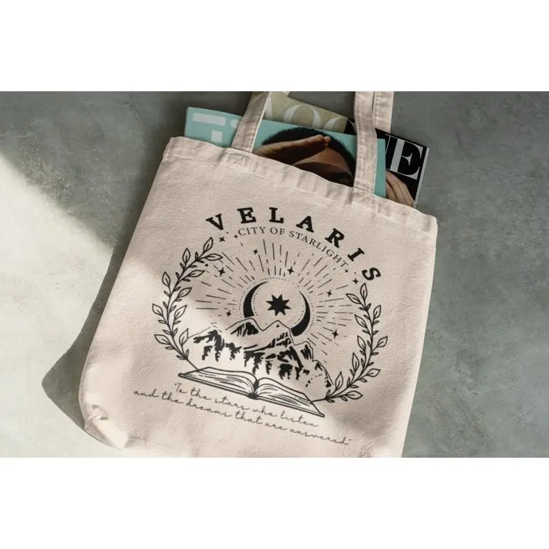 City Of Starlight Velaris Tote Bag | ACOTAR Tote Bag, A Court Of Thorns And Roses, Crescent City, Rhysand, Bookish Totebag, FBAA, Prythian