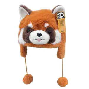 Panda Life Shop, Xiao Panda Ear Warmer Hat, Winter Thick Fleece, Skiing Cap, Versatile Warmth, Face Slimming, Gift for Kids and Girlfriend