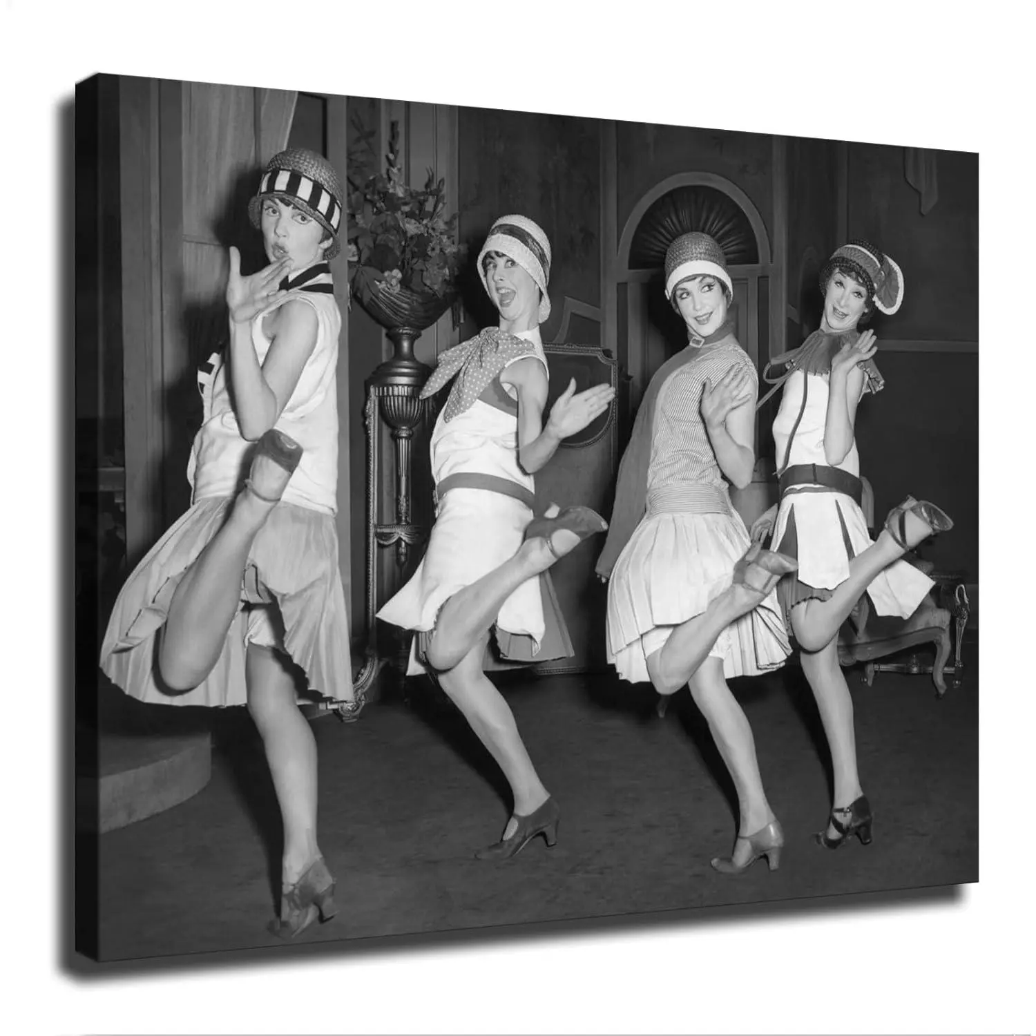 1920s Flapper Girls ​ Charleston Dancing Poster Decorative Painting Print Modern Home Bedroom Living Room Decoration Canvas Wall Art Aesthetic