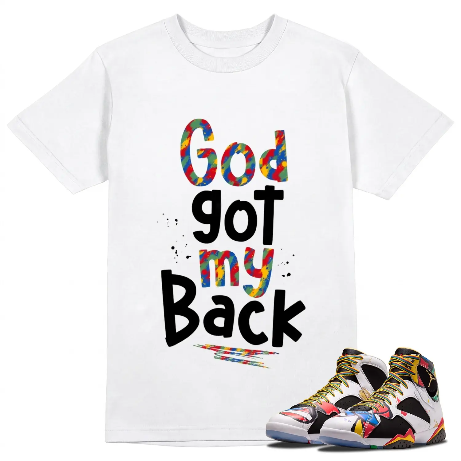 God Got My Back Shirt to Match AJ7 Miro, Graphic Tee, Sneaker Match Shirt, Gildan 5000 Heavy Cotton