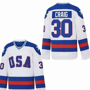 USA Hockey Jersey National Team 1980 Miracle On Ice Style Craig #30 Eruzione Classic Men's Polyester Anti-Wrinkle Quick Dry - Adult & Youth Sizes – Ice Hockey Fan Gear In All Colors