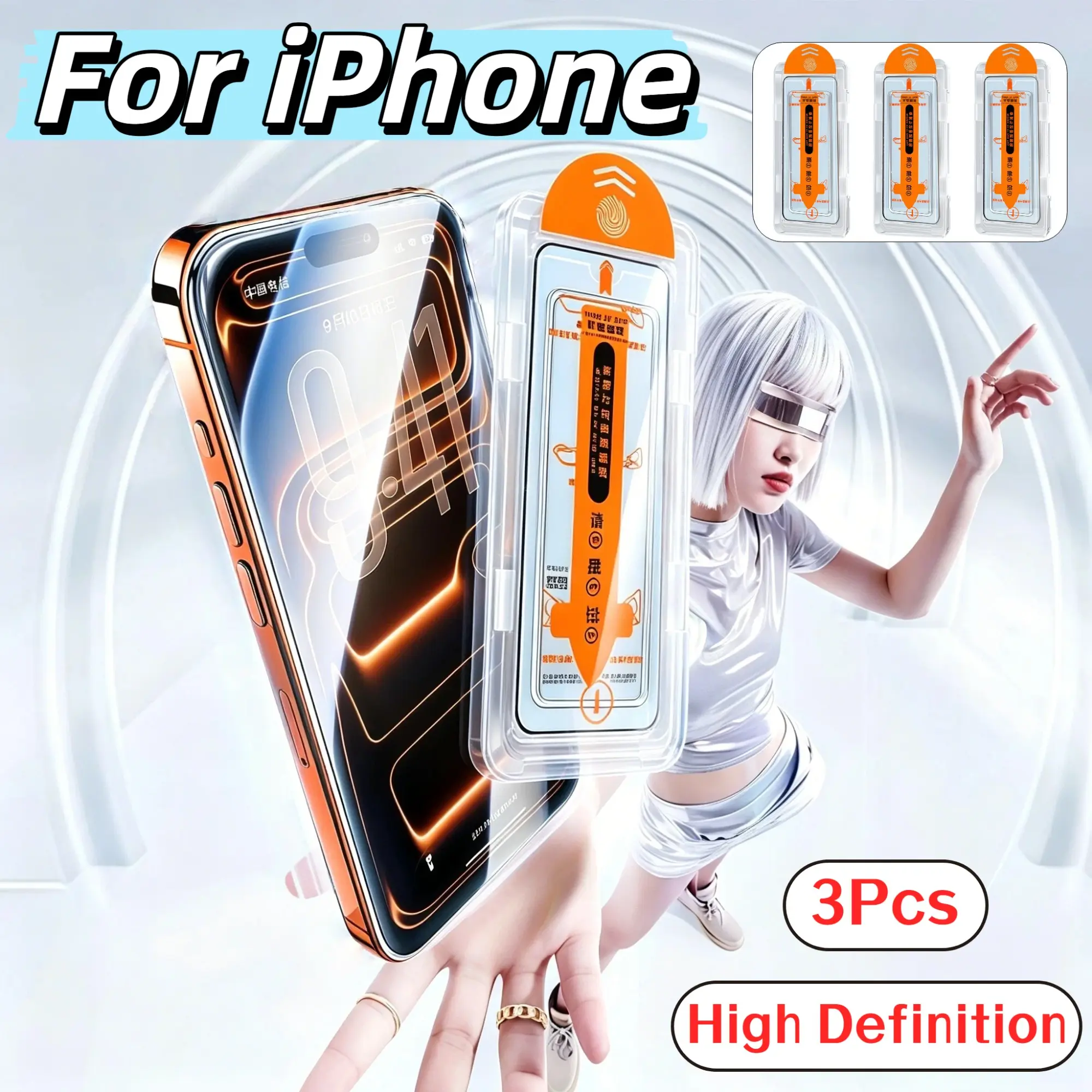 3-Pack Apple Air Screen Protectors, Ultra-Sensitive Touch, Bubble-Free Installation, 9h Hardness, Easy Install, Full Coverage