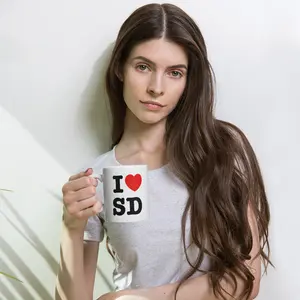 I <3 SD White Ceramic Mug