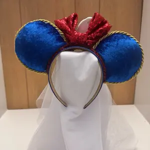 The Sorcerer's Apprentice Inspired Ears with Gold Accents - Comfortable Lightweight Design, Cotton Material