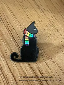Fashion Zinc Alloy Scarf Pin Cat Design Badge Durable Metal Pins, Perfect for Backpack Hats Sweaters, Unisex Clothing Jewelry Accessory