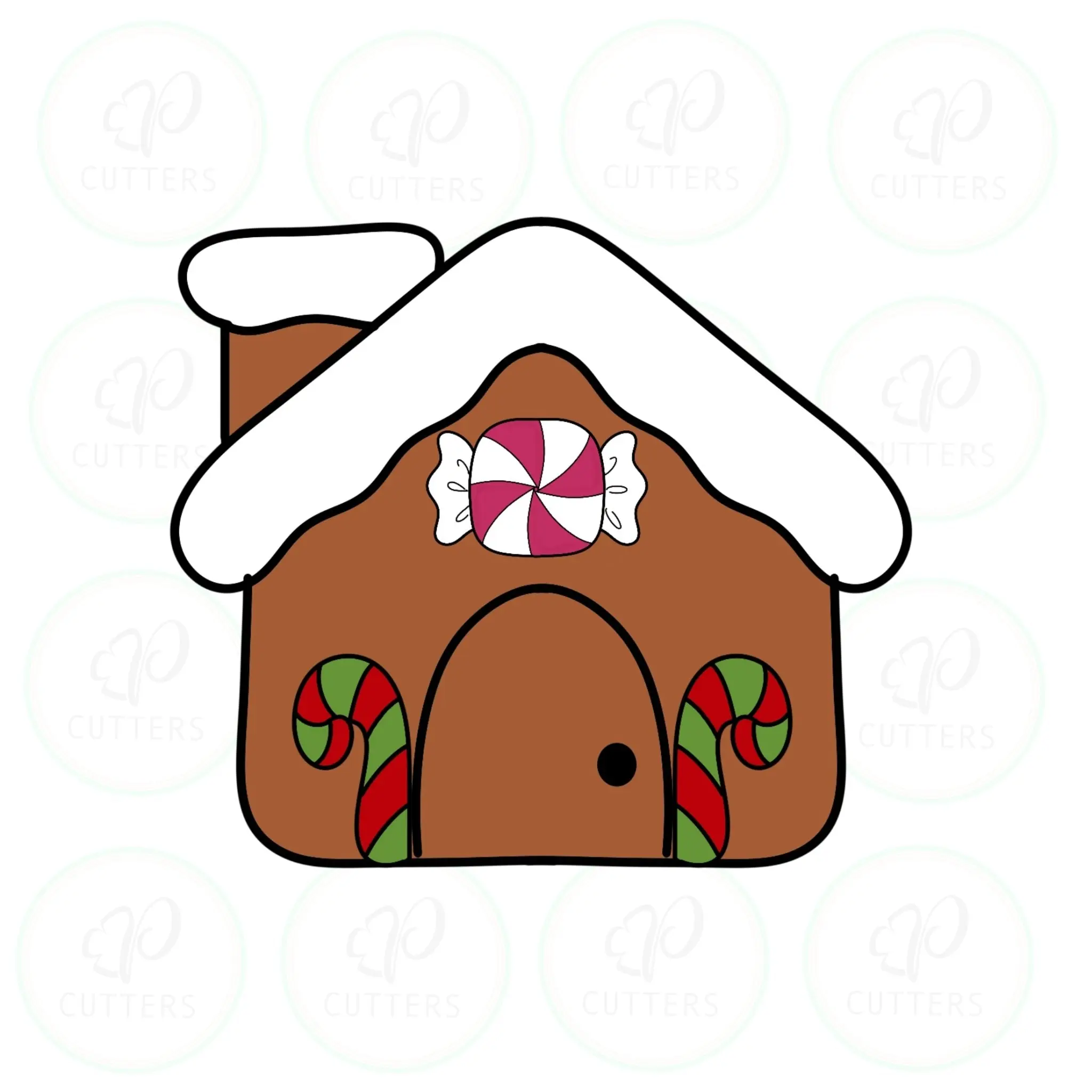 Kawaii Gingerbread House Cookie Cutter