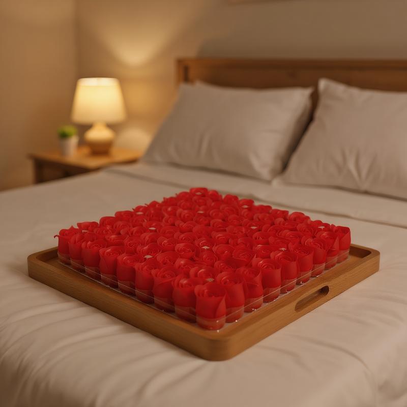 81 Piece Soap Rose Artificial Flowers, Wedding Decorations, Valentine's Day Gift, Living Room Home Decoration, Festival Decor, Table Arrangement