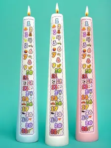 Birthday Countdown Candle, 1-21 Year Contemporary Style