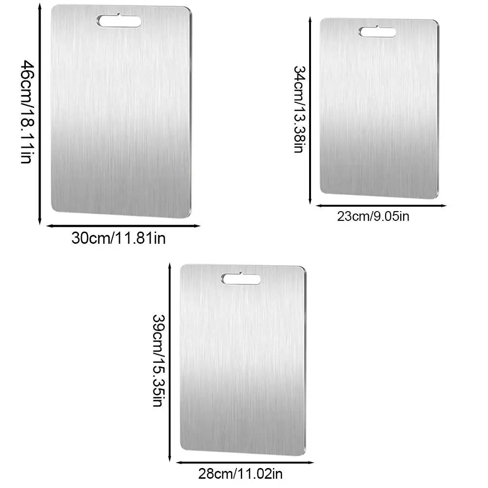 Stainless Steel Cutting Boards Dishwasher Safe Kitchen Boards Antibacterial Kitchen Fruit Vegetable Meat Chopping Cutting Board