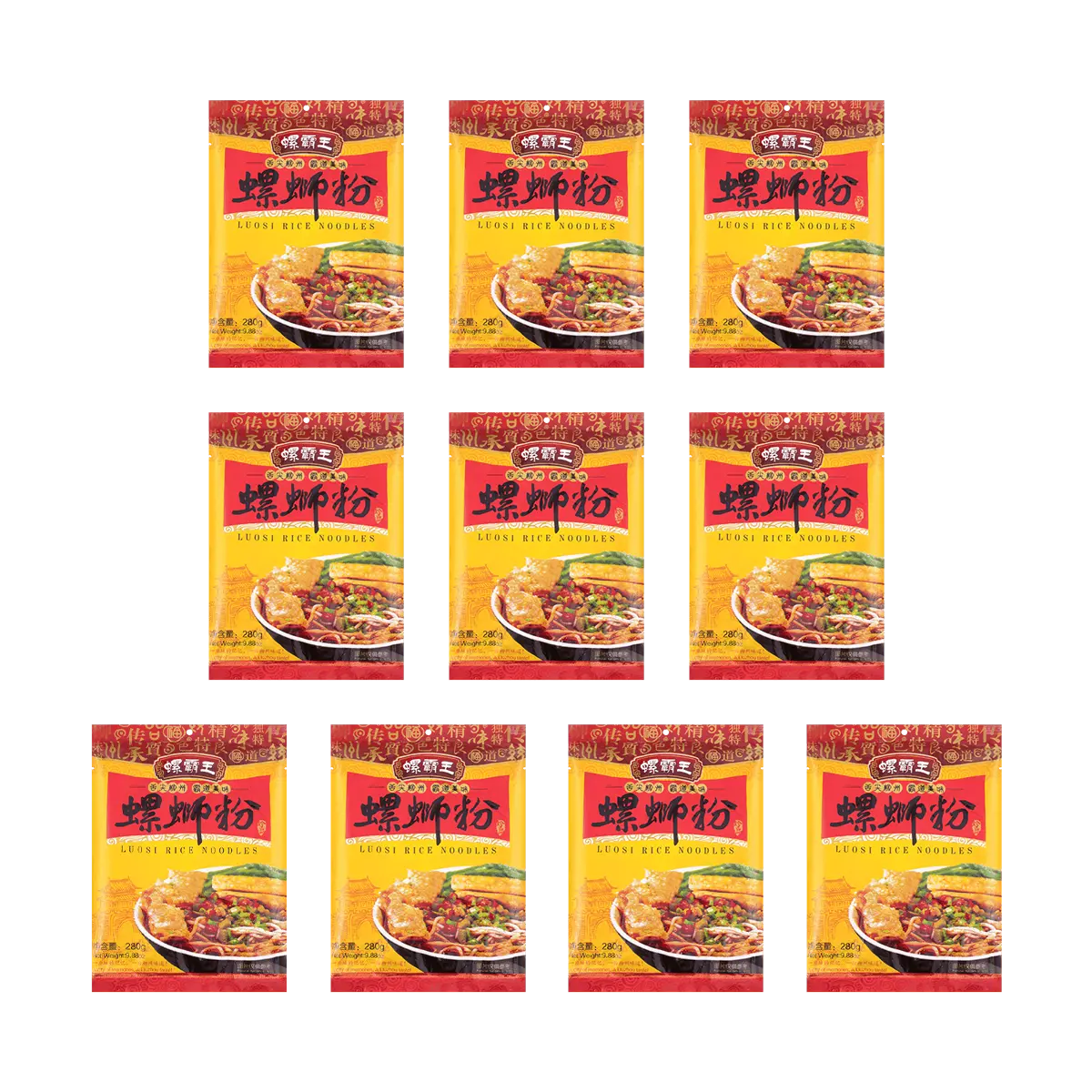 LUOBAWANG 【Value Pack】Luo Si Fen River Snail Rice Noodles - 10 Pieces* 9.87oz