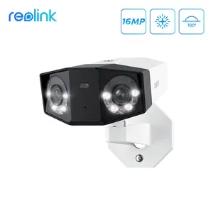 Reolink 4K 16MP Dual-Lens PoE Security Camera 180° Motion Track Person Detection,Spotlight Night Vision, 2-way Audio Outdoor Cctv Monitoring Camera Duo 3 PoE
