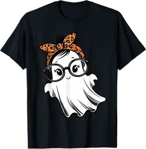 Halloween Ghost Glasses Girl Ghost Costume Eyeglass Women T-Shirt - Latellestcha Shop 88B0DF8832BD