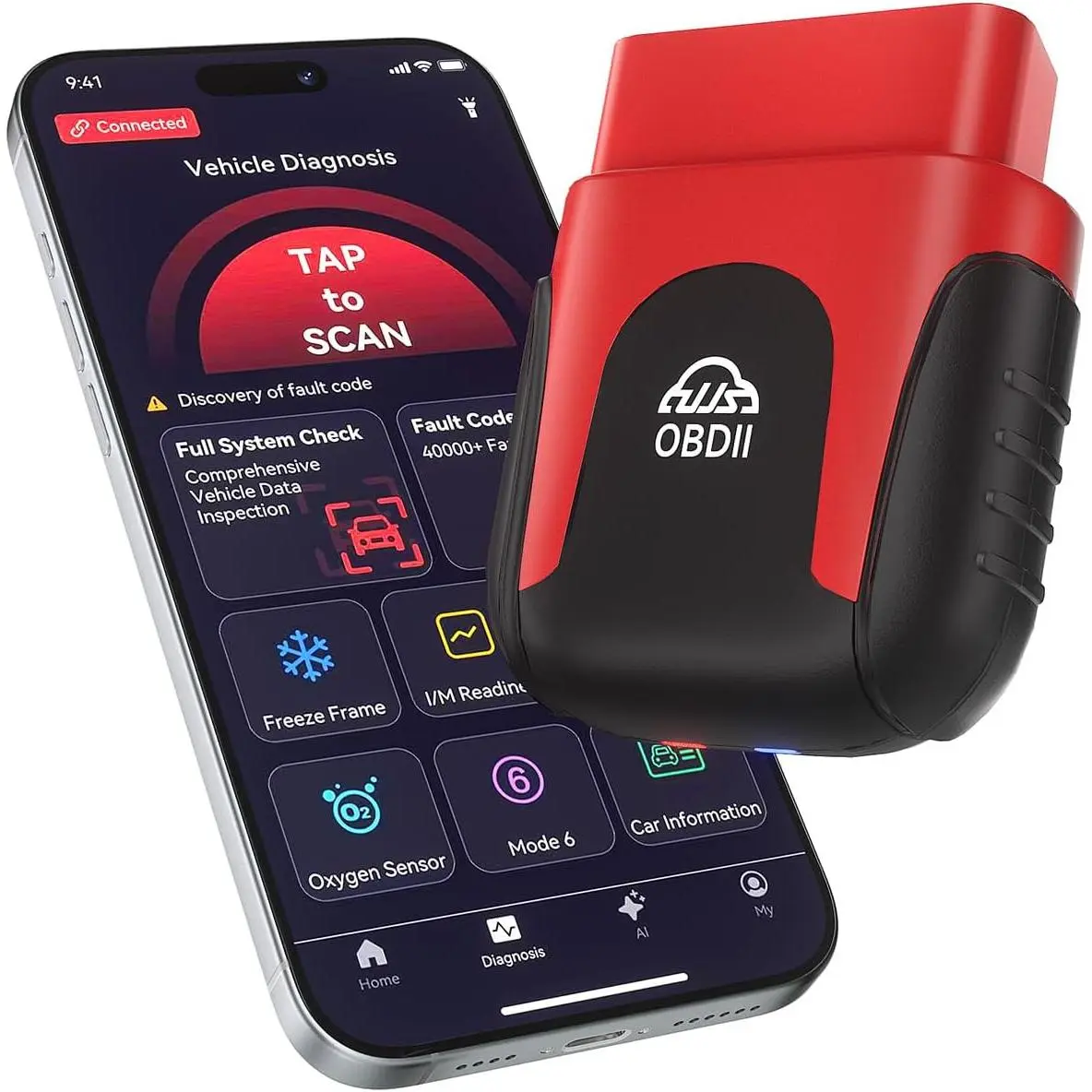 2026  OBD2 Scanner for  & Android - AI    Diagnostic Scan Tool, Check Engine Code Reader with Real-Time Data, No Subscription Fee for   and  1996+