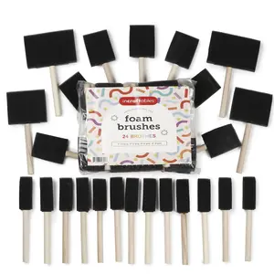 Incraftables Sponge Brushes for Painting 24pcs. Foam Brushes for Staining, DIY Crafts, Acrylic Paints, Arts, Polyurethane & Mod Podge. Best Assorted Sponge Paint Brushes (1”, 2”, 3” & 4 Inch)