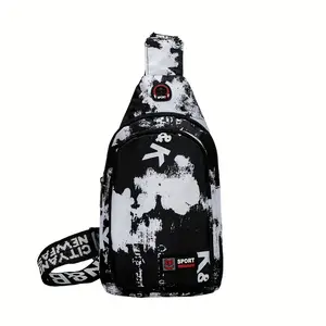 1 Piece Messenger Bag, Men's Fashion Shoulder Bag, Large Capacity Chest Bag, Fashion Shoulder Chest Bag