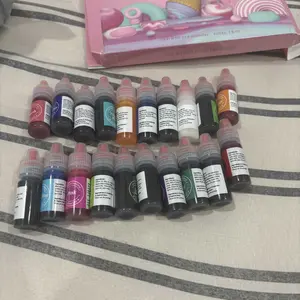 Edible Colors Set 20 Chocolate Oil Food Grade for Baking,Melting Candies,Cookies,Fudge -0.25 Fl. Bottle Cake Edible Color Red White Purple Fruit Green Baby Blue Dark Green