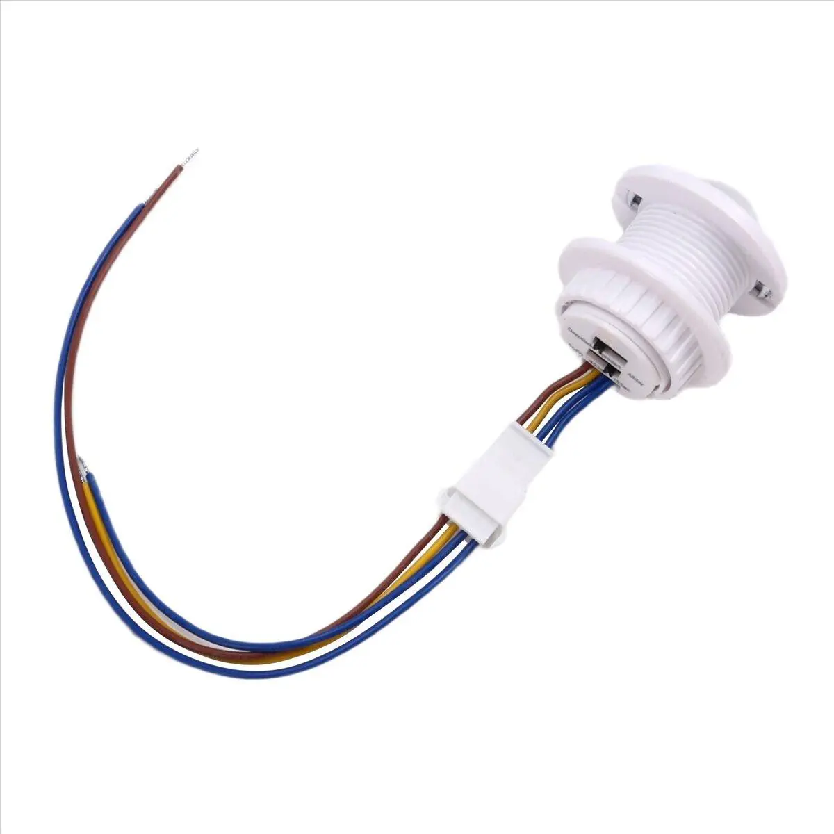 Car Interior Mini PIR Motion Sensor Light Switch - 110-220V Input Infrared Induction Detector, Indoor Use, LED Compatible, Adjustable Timer & Detection Delay, Auto On/Off, Plastic Body, Plug-and-Play