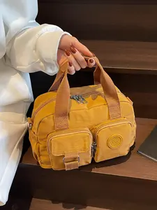 Minimalist Temperament Large Capacity Handbag, Multi-pocket Design Crossbody Bag, Fashionable Handbag for Women & Men for Work, Shopping