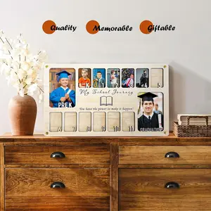 Wooden Graduation Photo Frame, Graduation Photo Display Frame, DIY Photo Frame for Home Decor, Graduation Gift for Classmate Friend