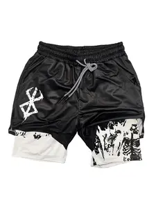 Brand Of Sacrifrice Performance Shorts Summer Double Layer Beach Pants Fitness Training Pant Sports