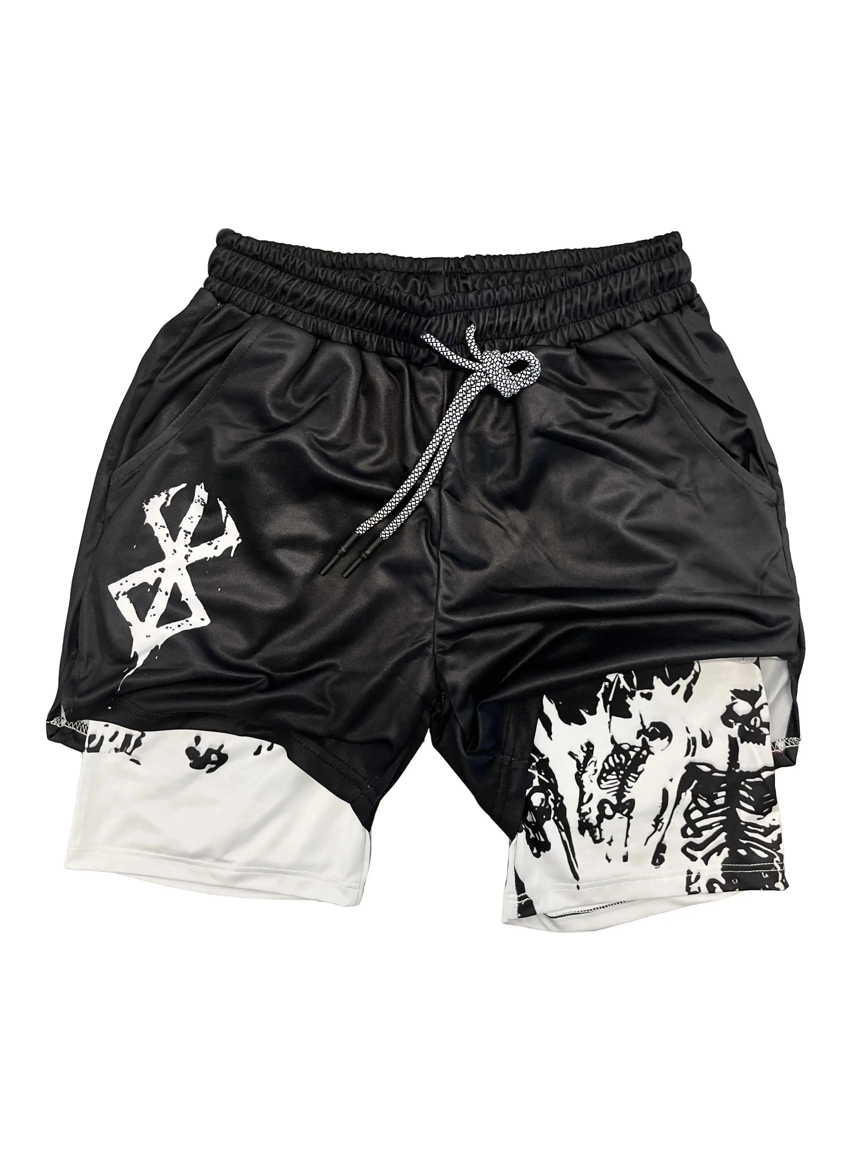 Brand Of Sacrifrice Anime Performance Shorts Summer Double Layer Beach Pants Fitness Training Pant Sports