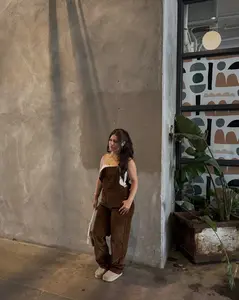 Teddy Corduroy Overalls - Brown